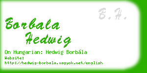 borbala hedwig business card
